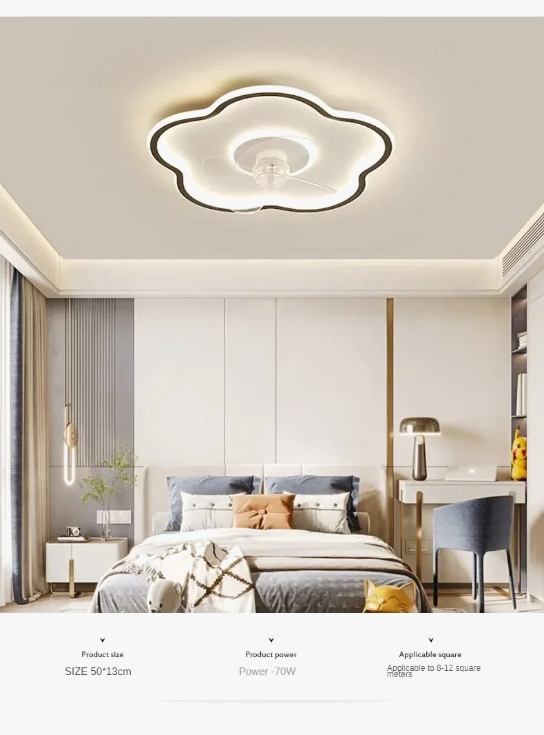 Modern Ceiling Fan with Integrated LED Light