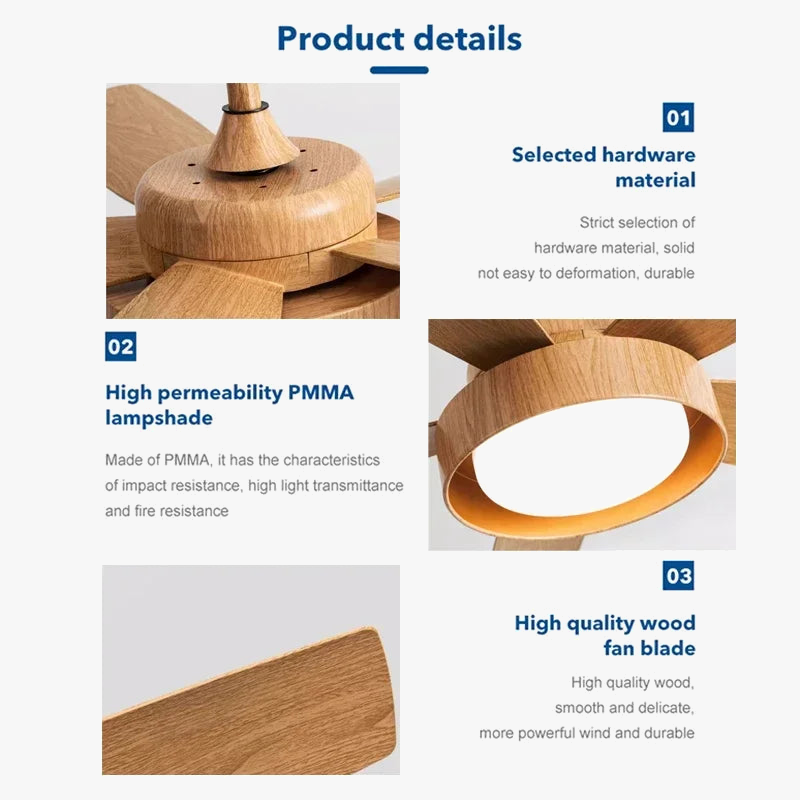 Modern Ceiling Fan with Light for Summer
