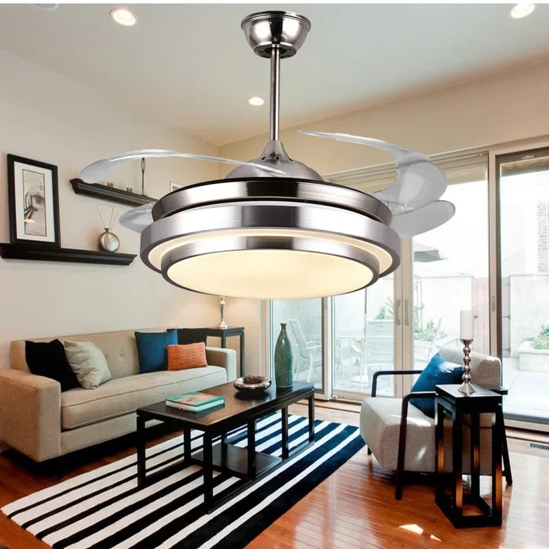Modern Ceiling Fan with Lights and Remote Control