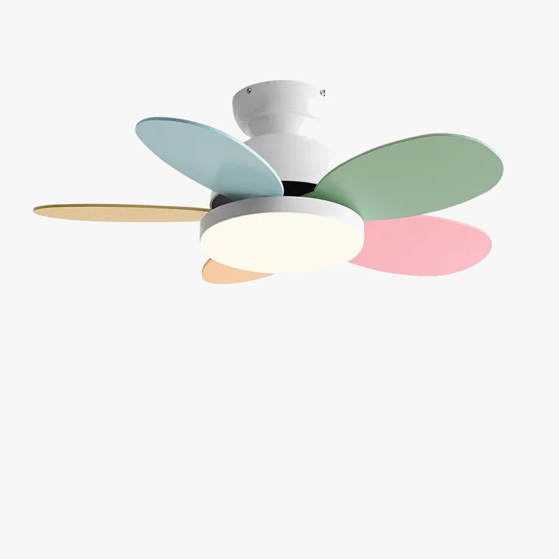 Modern Kids Ceiling Fan with Light and Remote Control