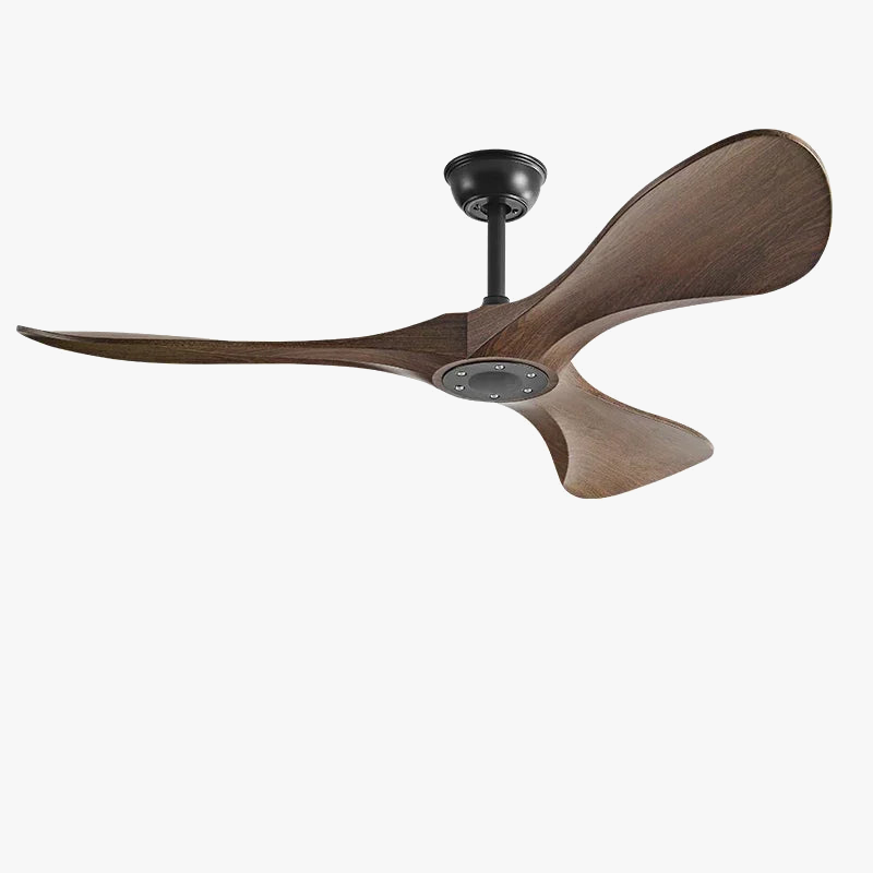 ventilateur de plafond moderne à trois pales avec lumière et télécommande