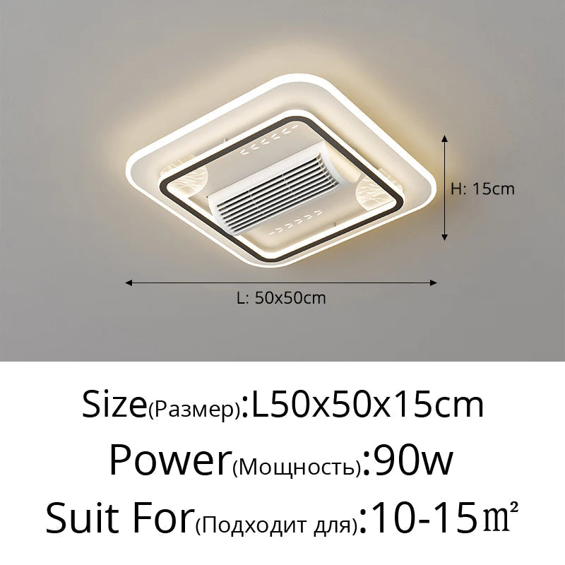 Blade-less Ceiling Fan with Ultra-Thin Modern Lighting