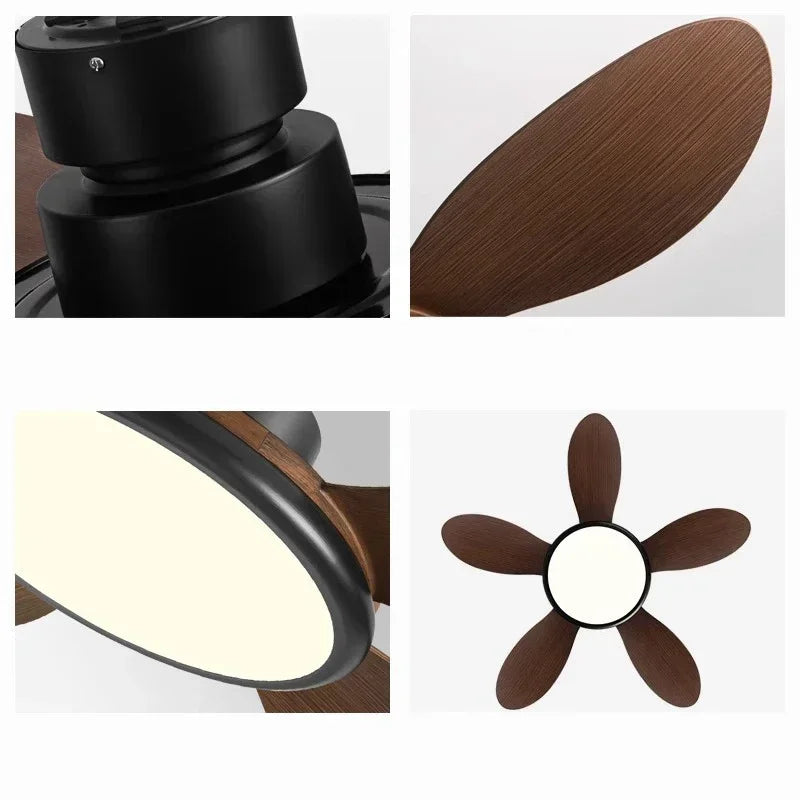 Simple Ceiling Fan with LED Light and Remote Control