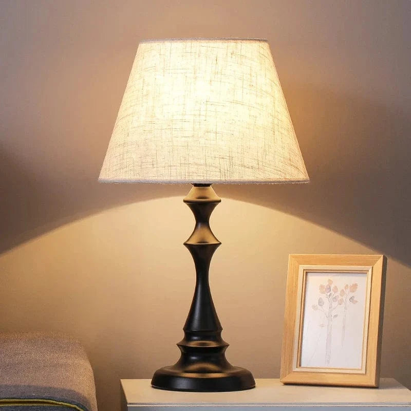 Versatile Table Lamp for Hotel Rooms and Offices Black Norenza