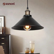 Vintage Black Loft Pendant Light for Industrial Kitchen & Restaurant Norenza