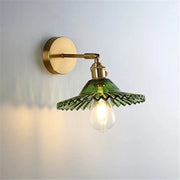 Vintage Brass Wall Sconce Green Norenza
