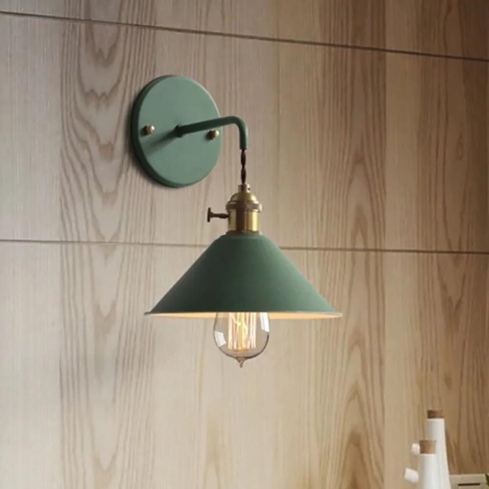 Vintage Color Plated LED Wall Sconce Green Norenza