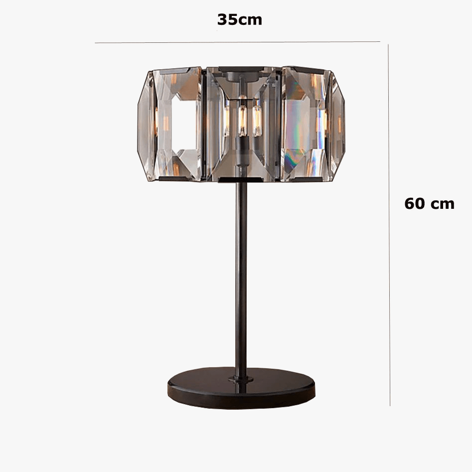 Vintage Crystal LED Floor Lamp with Dimmable Brightness Table lamp Norenza