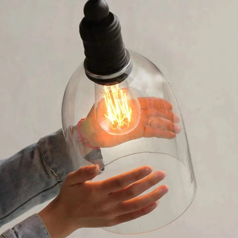 Vintage Edison Glass Pendant Light in Industrial Loft Style Norenza