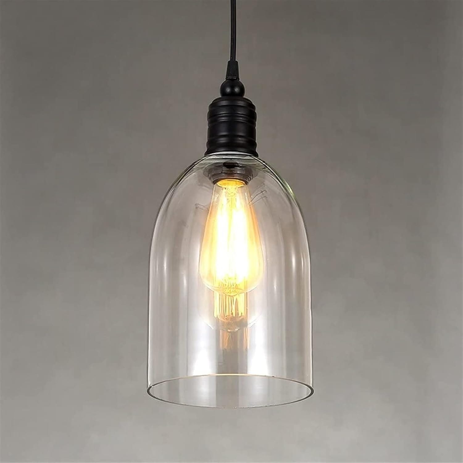 Vintage Edison Glass Pendant Light in Industrial Loft Style Norenza