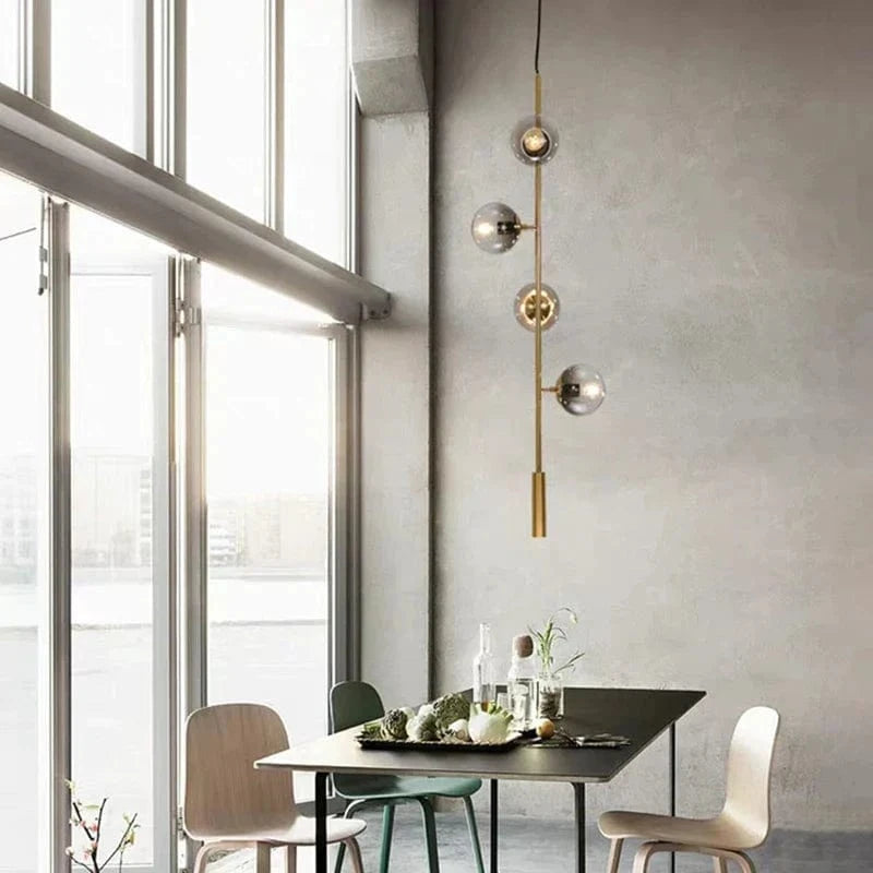 Vintage Glass Ball LED Metal Chandelier Norenza