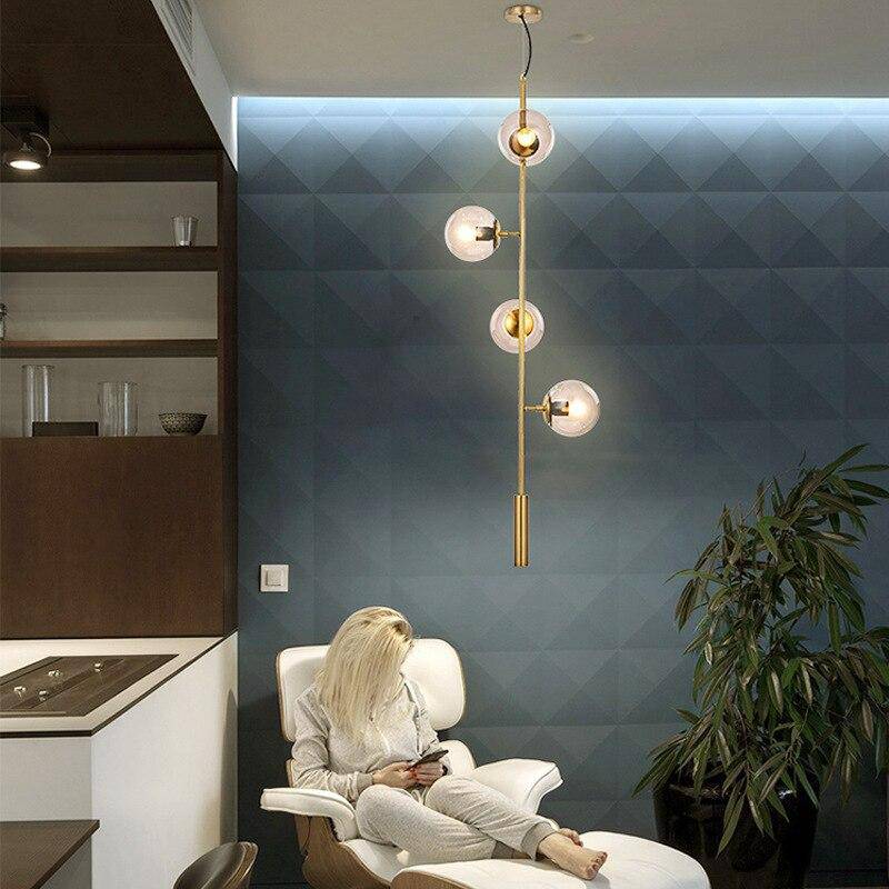 Vintage Glass Ball LED Metal Chandelier Norenza