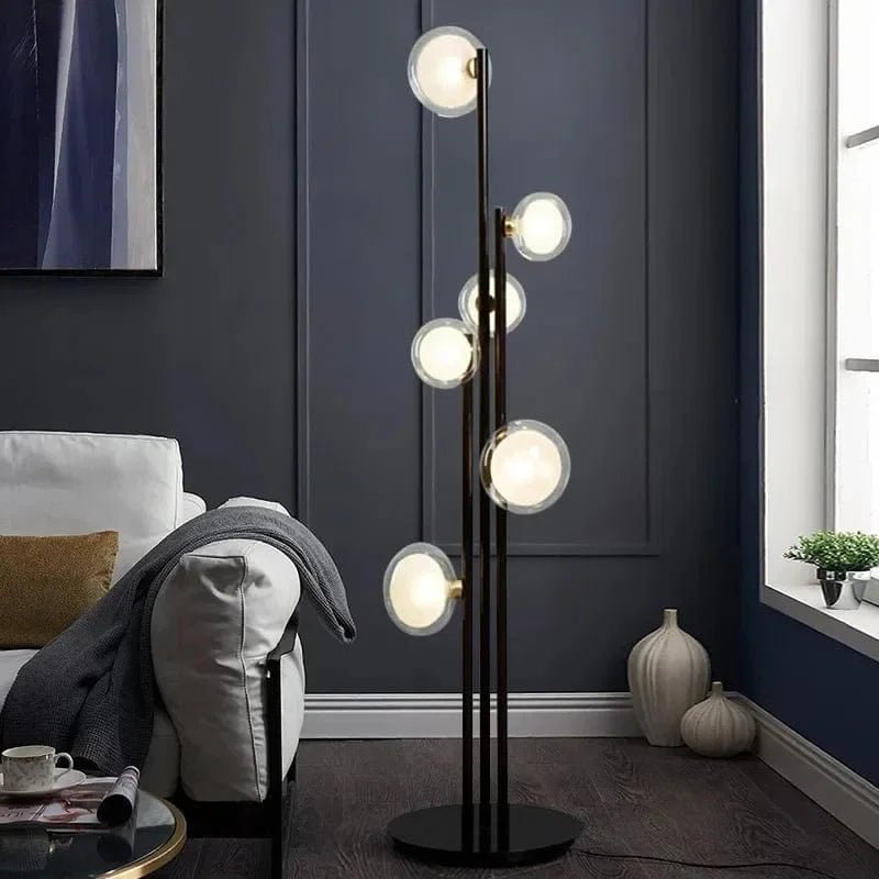 Vintage Glass Floor Lamp for Minimalist Nordic Decor Norenza