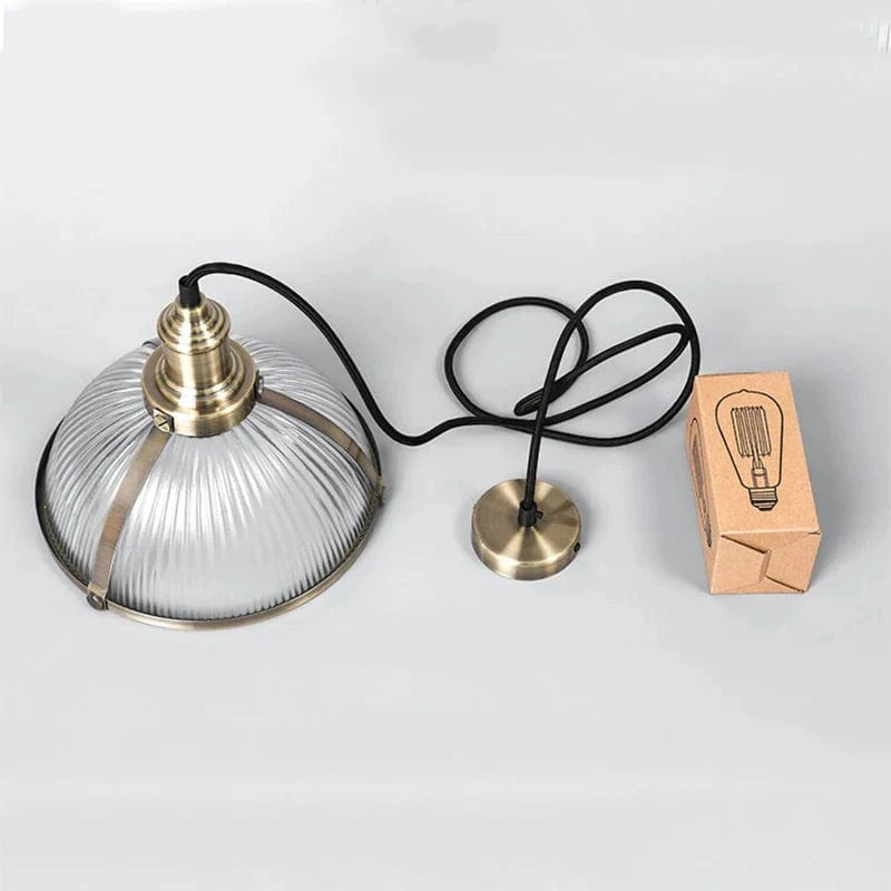 Vintage Glass Pendant Light Fixture - Loft Style LED Hanging Lamp for Dining Room & Office E27 Norenza