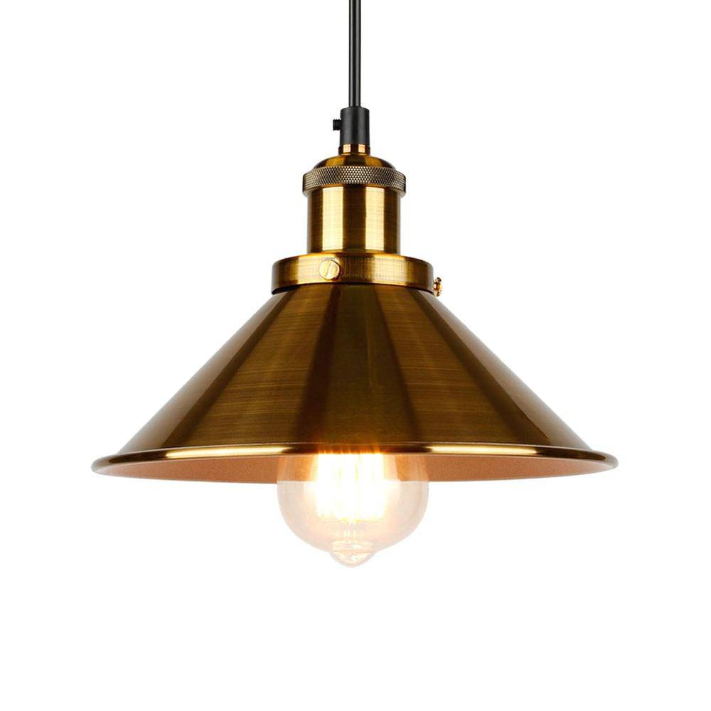 Vintage Gold Metal Pendant Light Gold Norenza