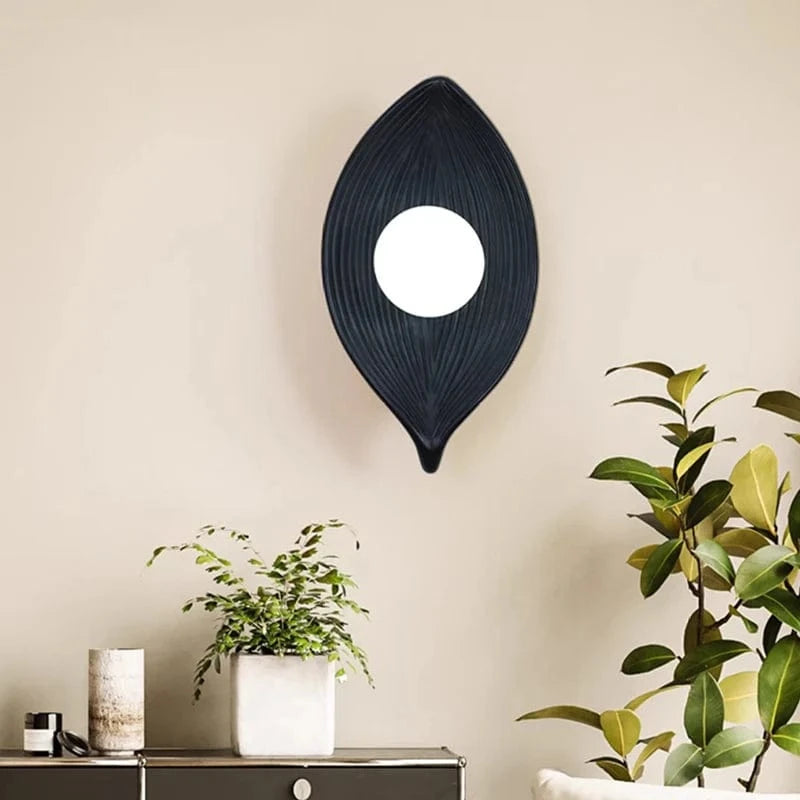 Vintage Leaf Design Resin Wall Sconce Norenza