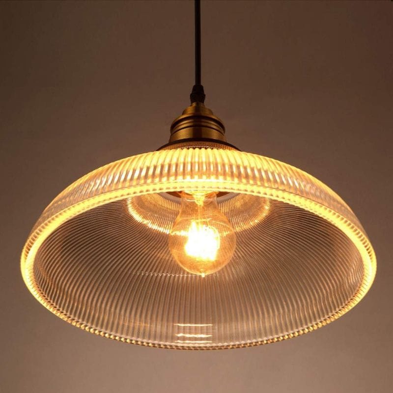 Vintage Loft Style Gold Support Glass Pendant Light Norenza