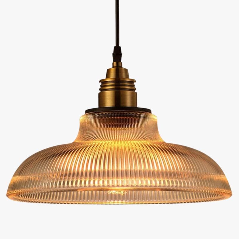 Vintage Loft Style Gold Support Glass Pendant Light Norenza
