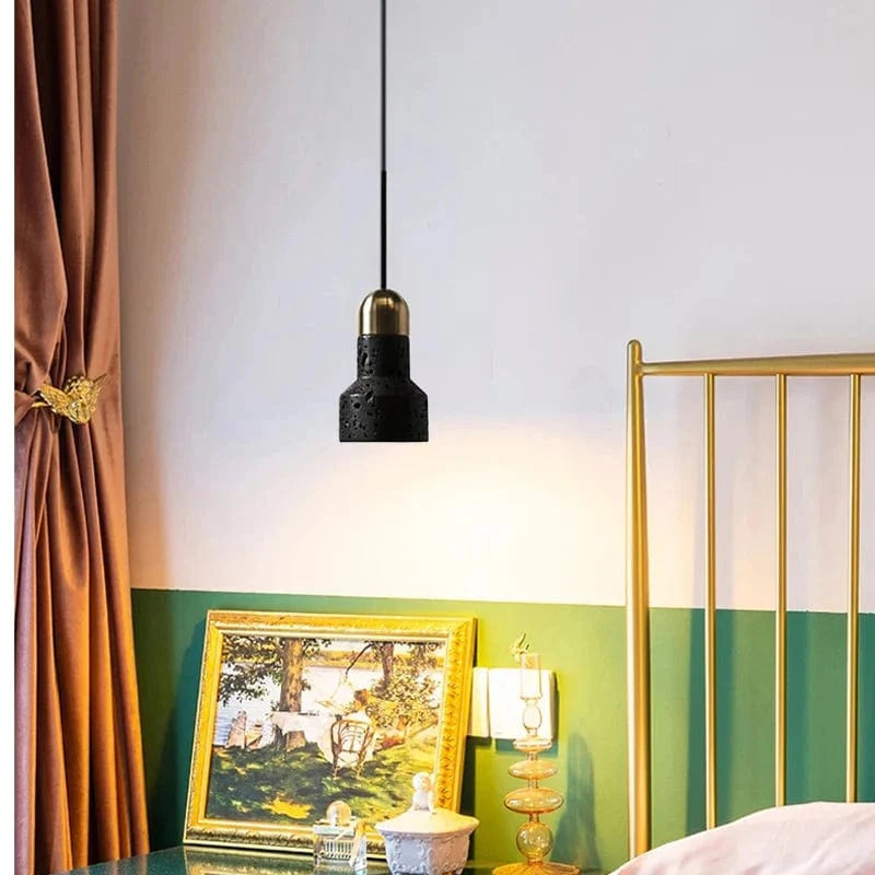 Vintage Minimalist Volcanic Stone Bedside Lamp for Cafe & Bar Norenza