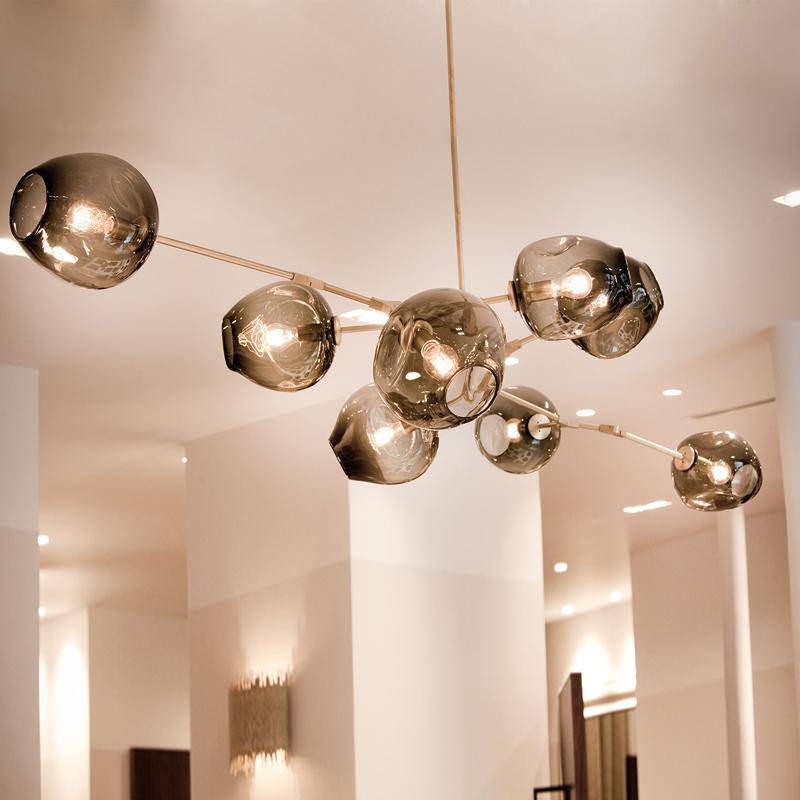 Vintage Multi-Arm Chandelier with Shade Design Norenza