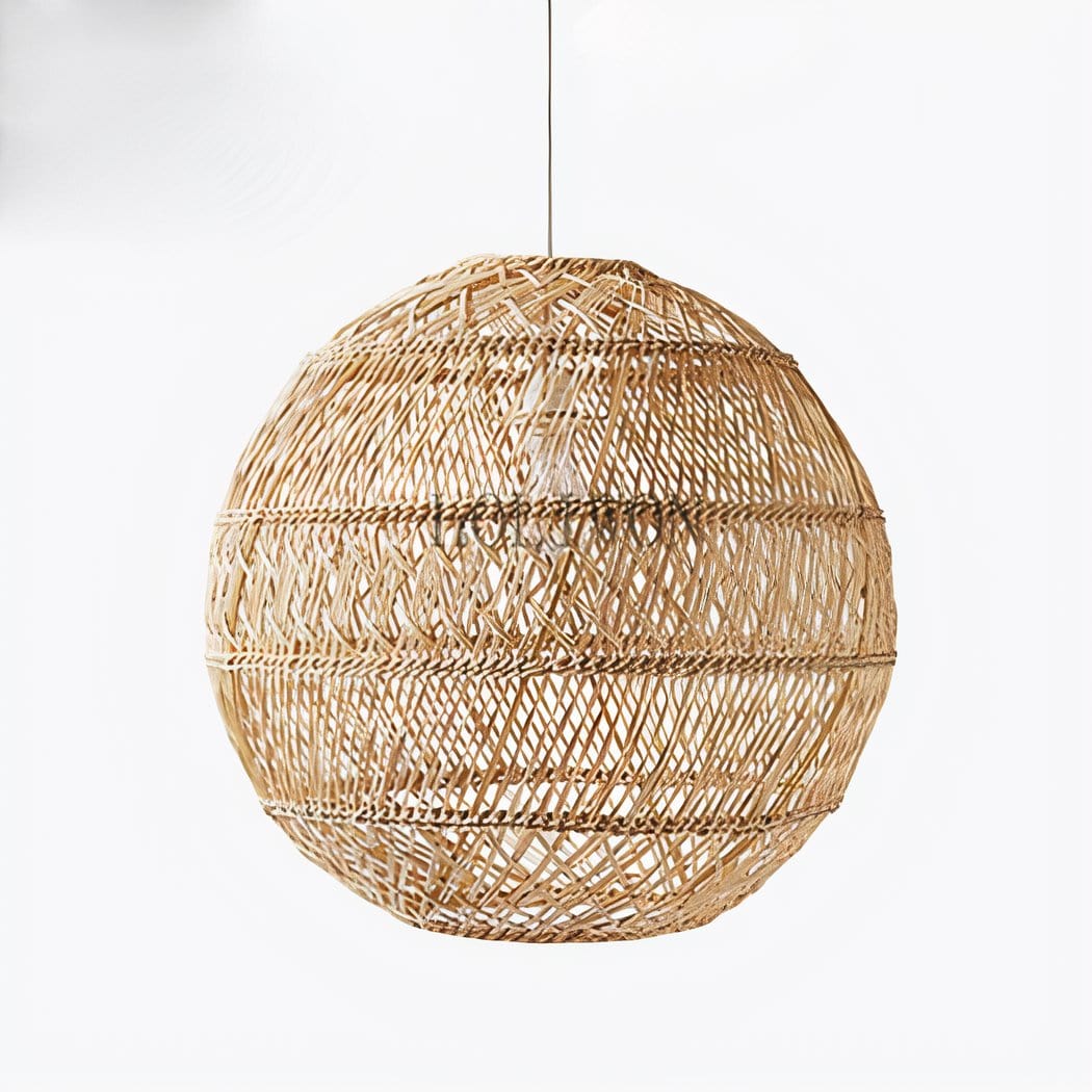Vintage Rattan Hanging Light Fixture D Norenza