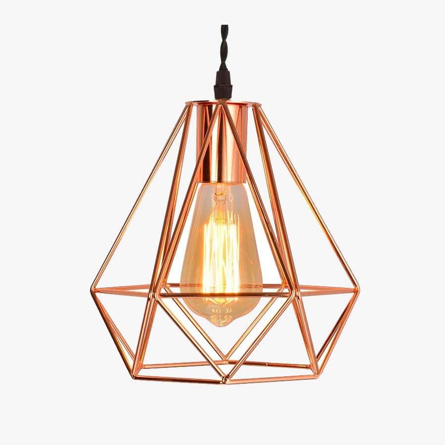 Vintage Rose or Black Diamond Suspension Cage Rose gold Norenza