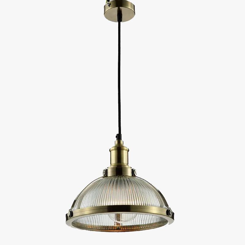 Vintage Glass Pendant Light Fixture - Loft Style LED Hanging Lamp for Dining Room & Office E27