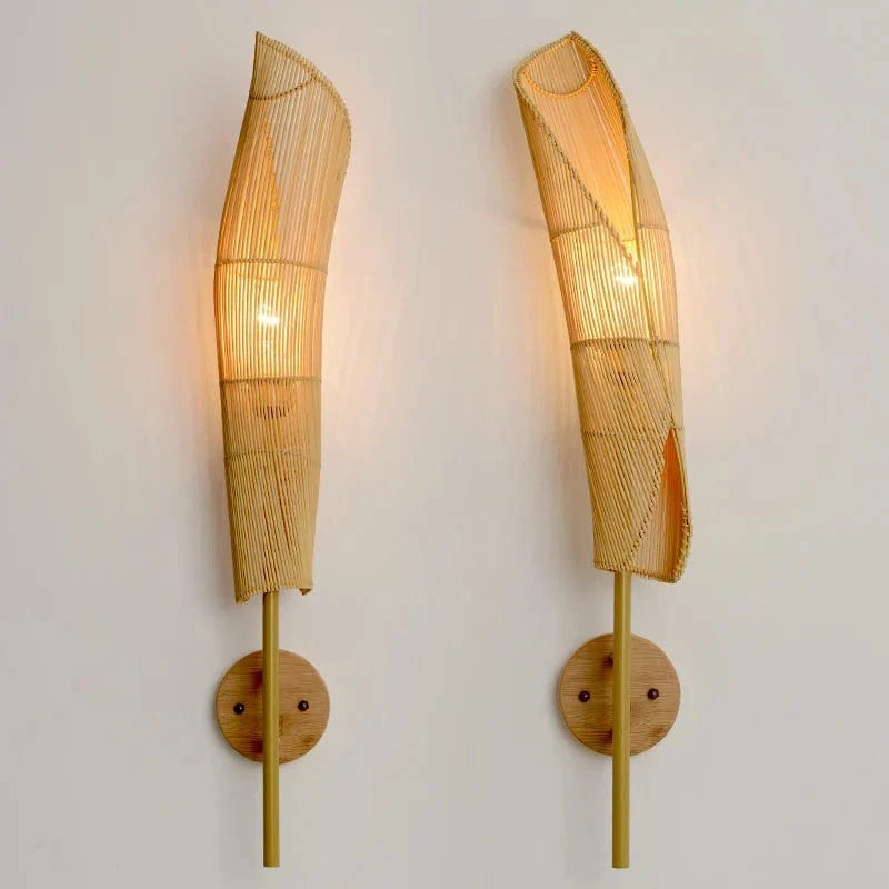 Vintage Wabi-Sabi Chinese Wall Sconce 2 Lamps Norenza