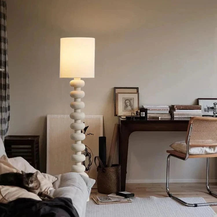 Vintage Wabi-Sabi Resin Floor Lamp for Modern Interiors Norenza