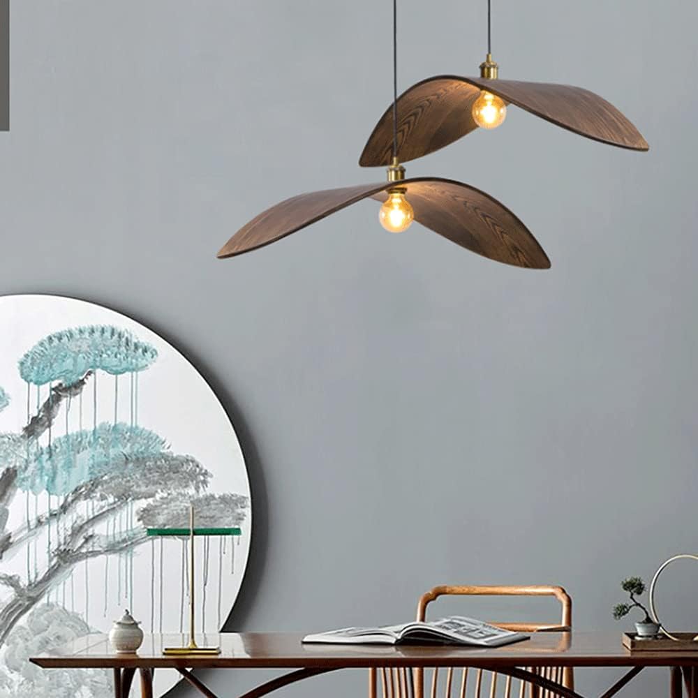 Vintage Wabi Sabi Wooden Art LED Chandelier - Zen Home Decor for Dining Room and Tea Room Norenza