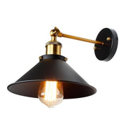 Vintage Wall Sconce with Cone Shade - Brenty Black Norenza