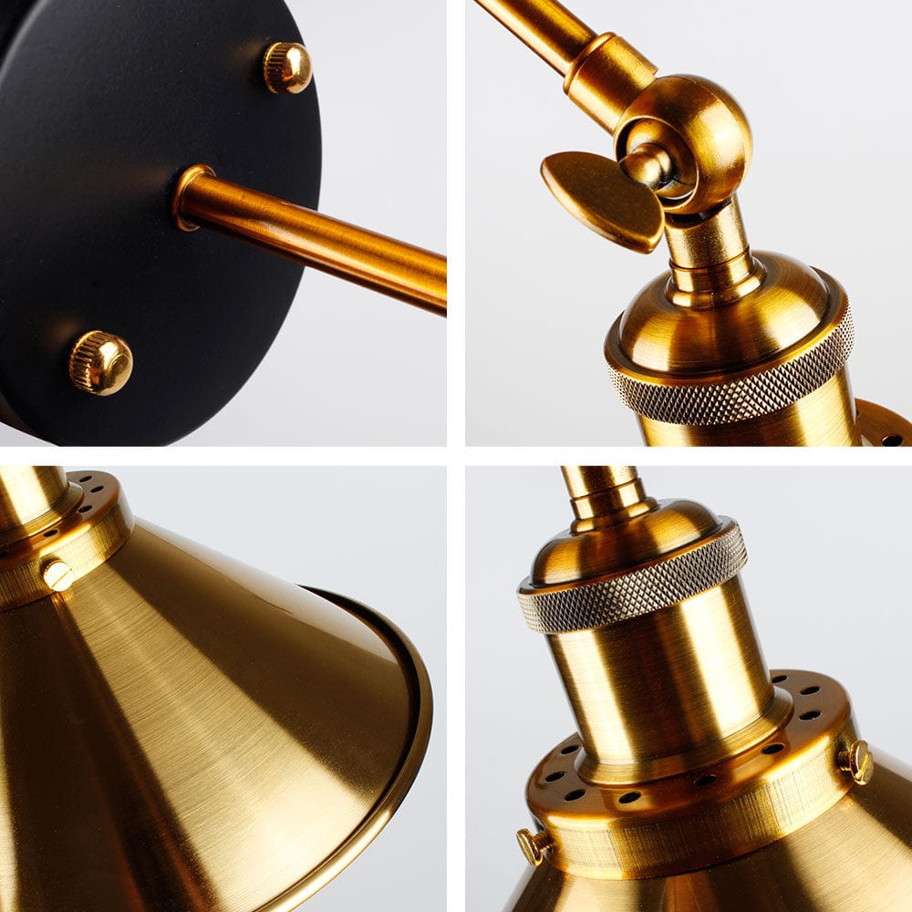 Vintage Wall Sconce with Cone Shade - Brenty Norenza