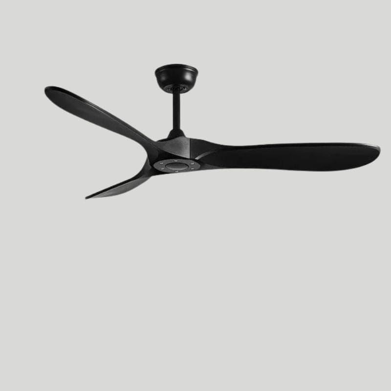 Vintage Wood Industrial Ceiling Fan with Remote Control Black / 42" Norenza