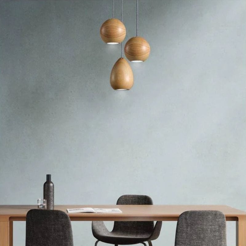 Vintage Wooden LED Pendant Light Design Norenza