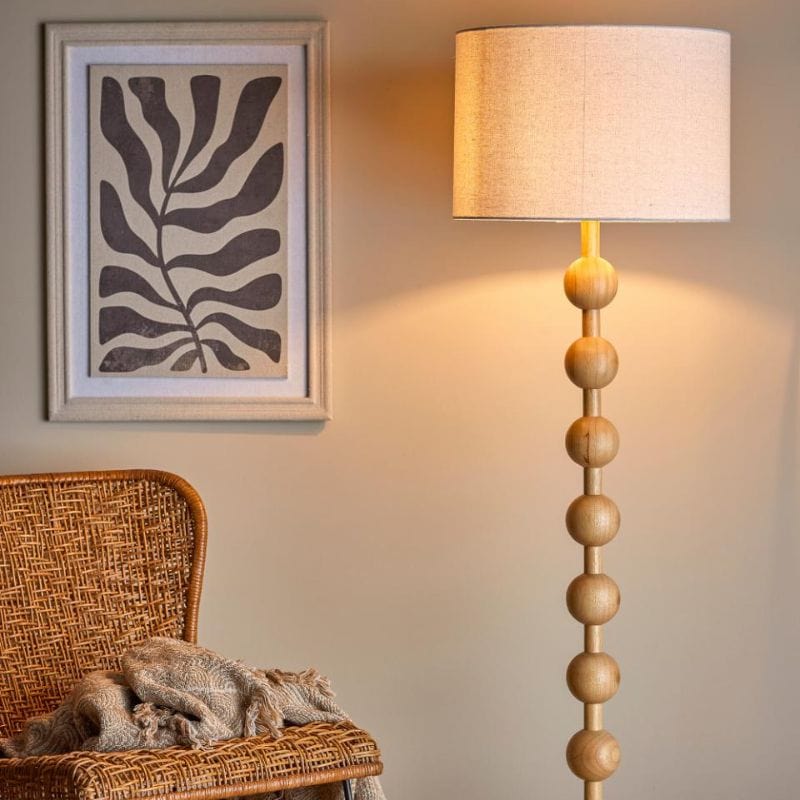 Wabi-Sabi Japanese Wooden Floor Lamp for Home Decor Norenza