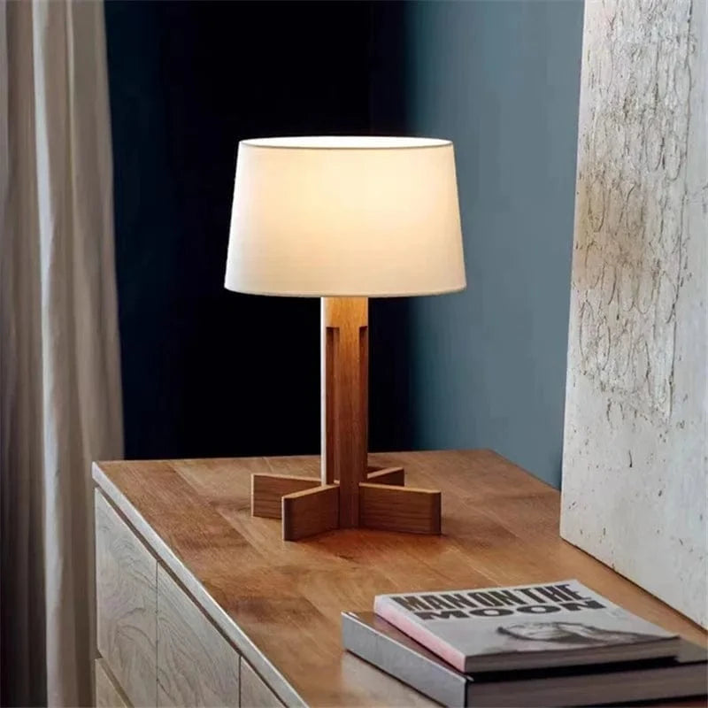 Wabi Sabi Wooden Floor Lamp for Modern Interior Decor Table lamp Norenza