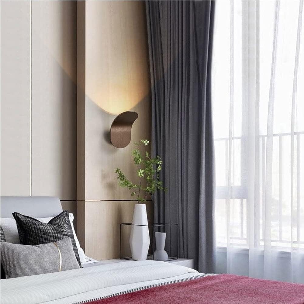 Wake Style LED Wall Sconce with Curved Metal Shade Norenza