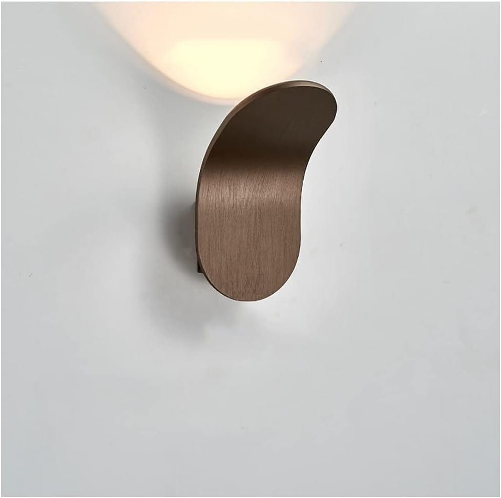 Wake Style LED Wall Sconce with Curved Metal Shade Norenza