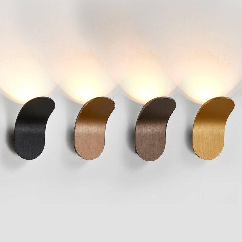 Wake Style LED Wall Sconce with Curved Metal Shade Norenza
