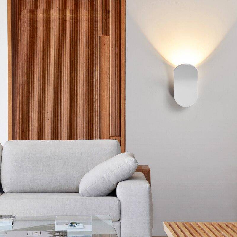 Wake Style LED Wall Sconce with Curved Metal Shade Norenza