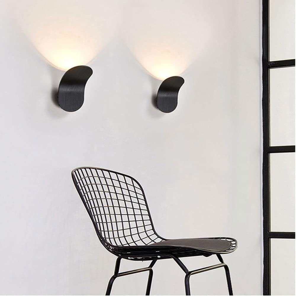 Wake Style LED Wall Sconce with Curved Metal Shade Norenza