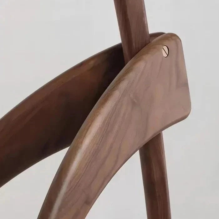 Walnut Wood Design Floor Lamp with Hanging Light Norenza