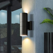 Waterproof Outdoor Aluminum Wall Sconce Black Norenza
