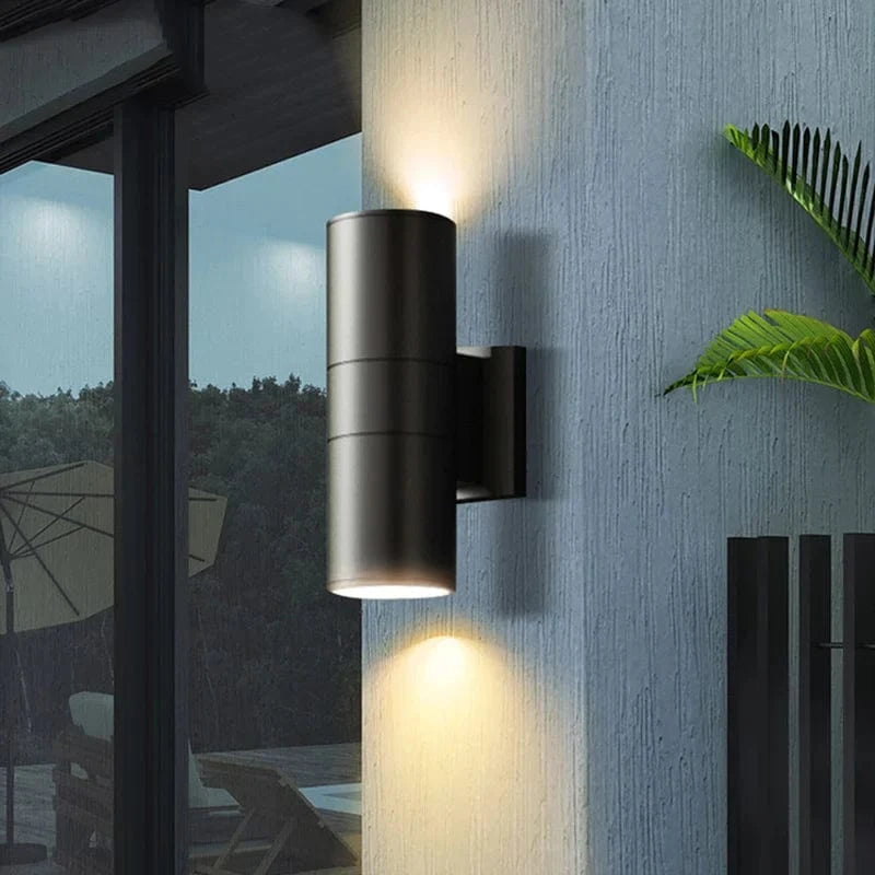 Waterproof Outdoor Aluminum Wall Sconce Black Norenza