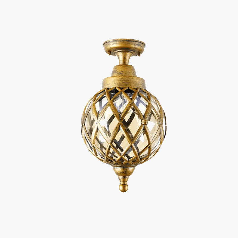 Waterproof Retro Outdoor Ceiling Light - European American Style for Outdoor Spaces Gold Norenza