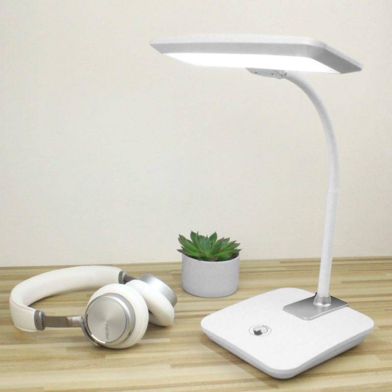 White LED Desk Lamp with Touch Control and 3 Brightness Levels Norenza