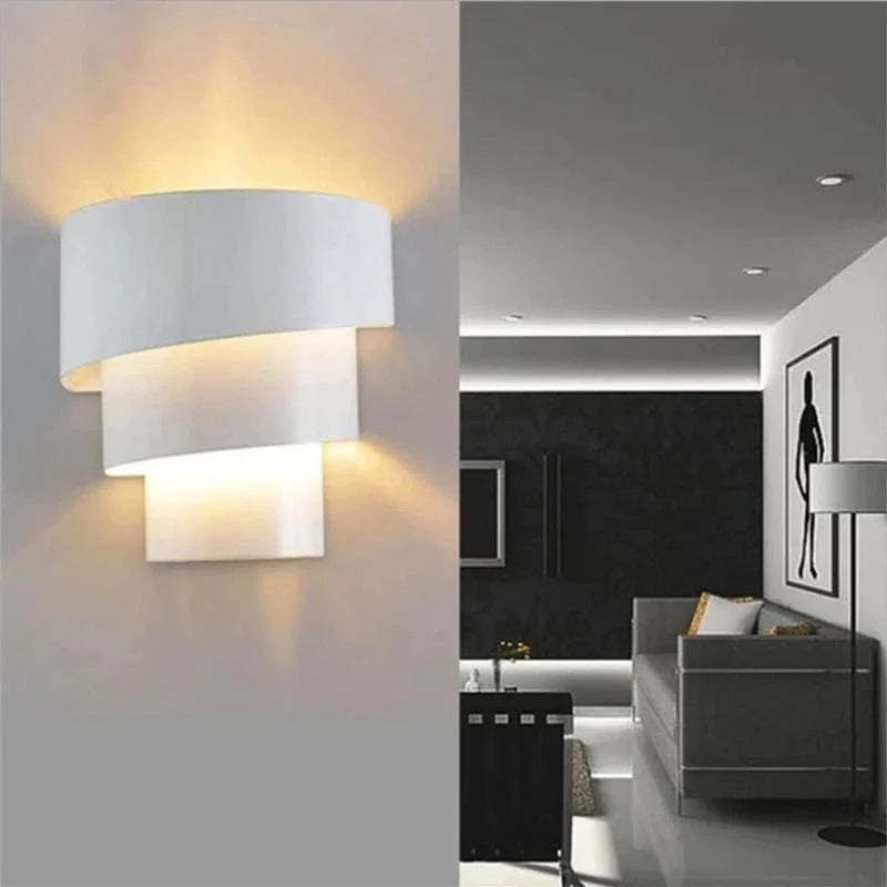 White Spiral Wall Sconce Norenza