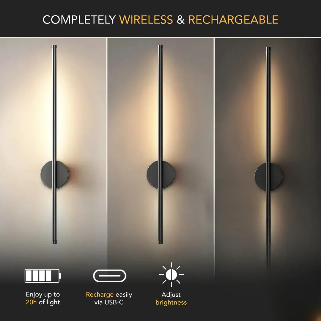 Wireless Modern Wall Lights (SET OF 2) Black Norenza