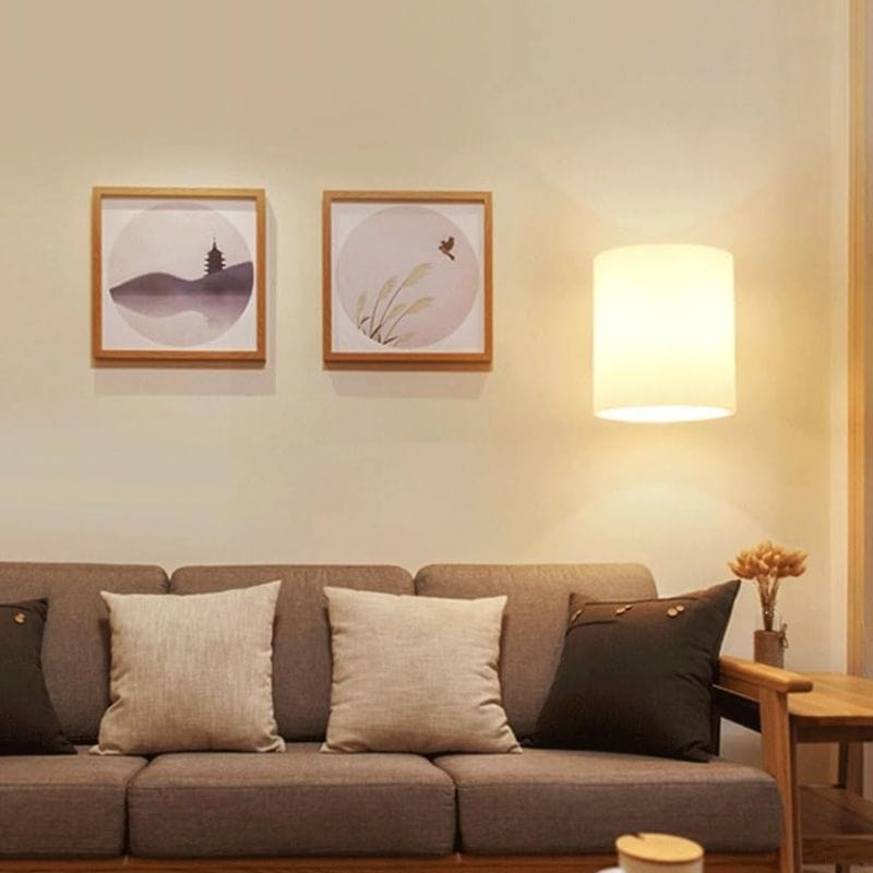 Wood and Glass LED Wall Sconce for Room Decor Norenza