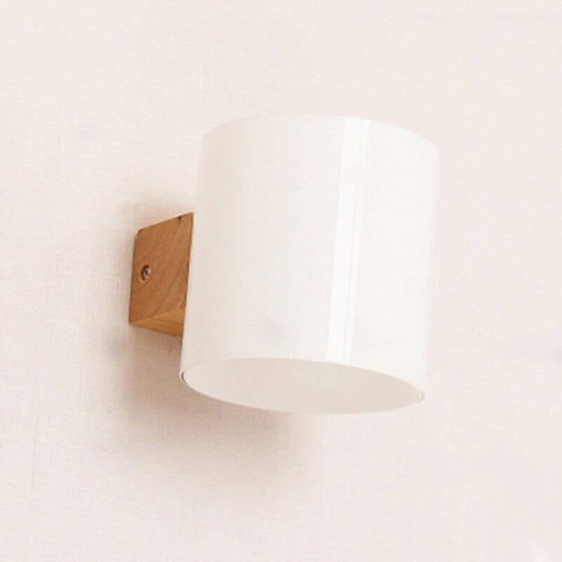 Wood and Glass LED Wall Sconce for Room Decor Norenza